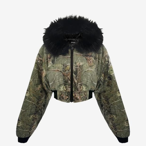 오도어 forest fluffy jumper 트리카모 리얼트리 퍼자켓