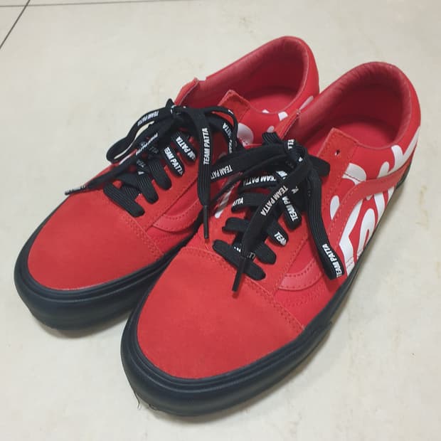 반스 x 파타 patta 볼트 올드스쿨 레드 VLT LX 275