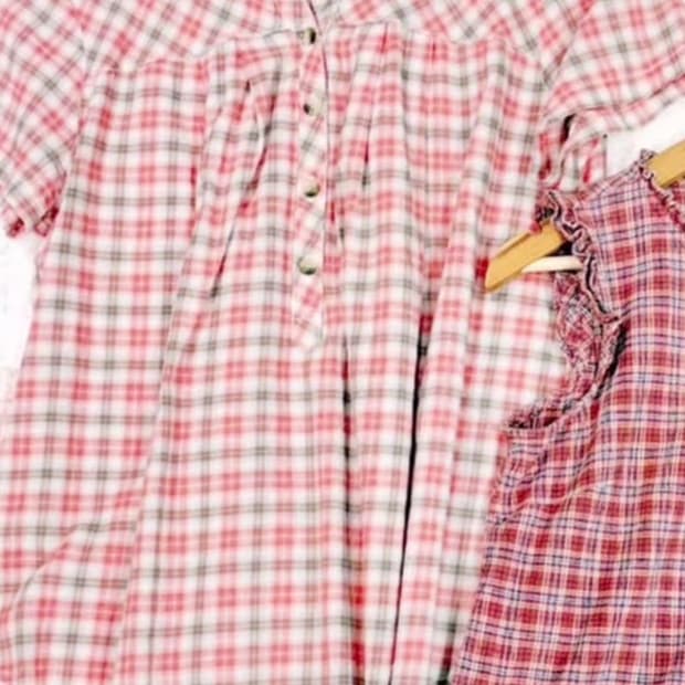 카메빈티지 사과맛 체크 셔츠