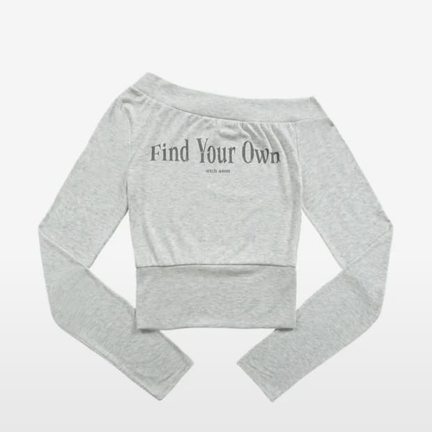애즈온 FIND OFF-SHOULDER TEE