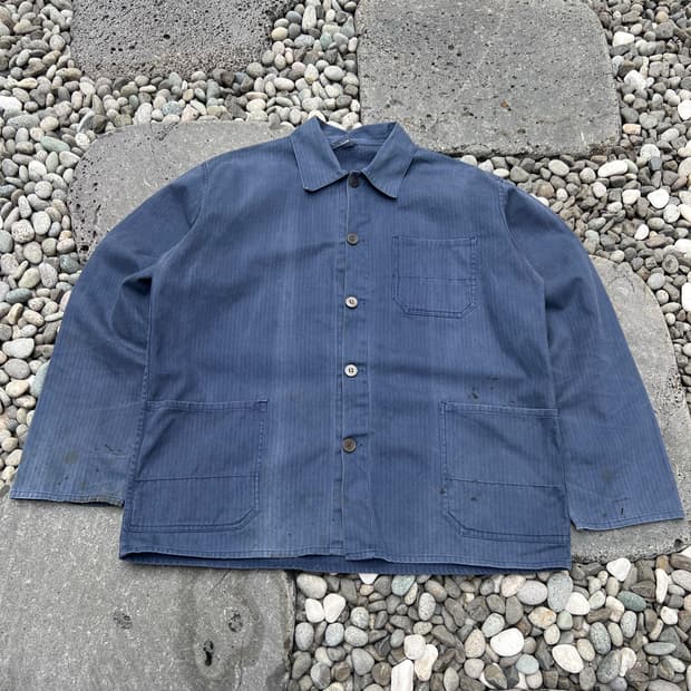 HARD FADED NAVY HBT 헤링본트윌코튼 프렌치워크자켓