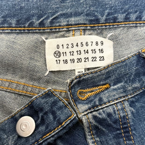 마르지엘라 플레어 턴업 데님