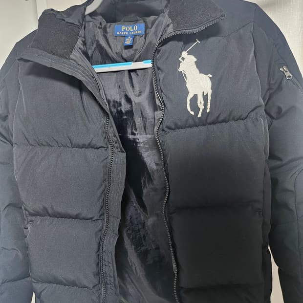 폴로 빅포니 블랙 패딩