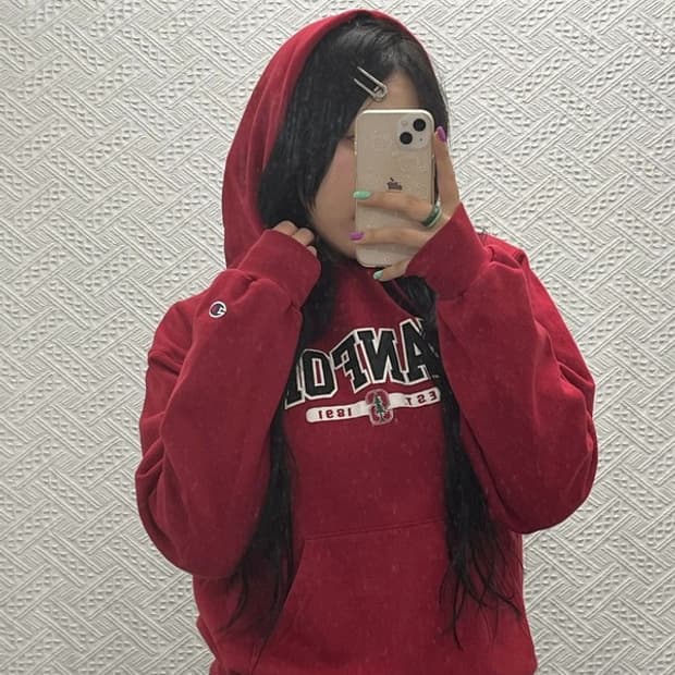 챔피언 어센틱 올드스쿨 스탠포드 약기모 후드티 S C06728