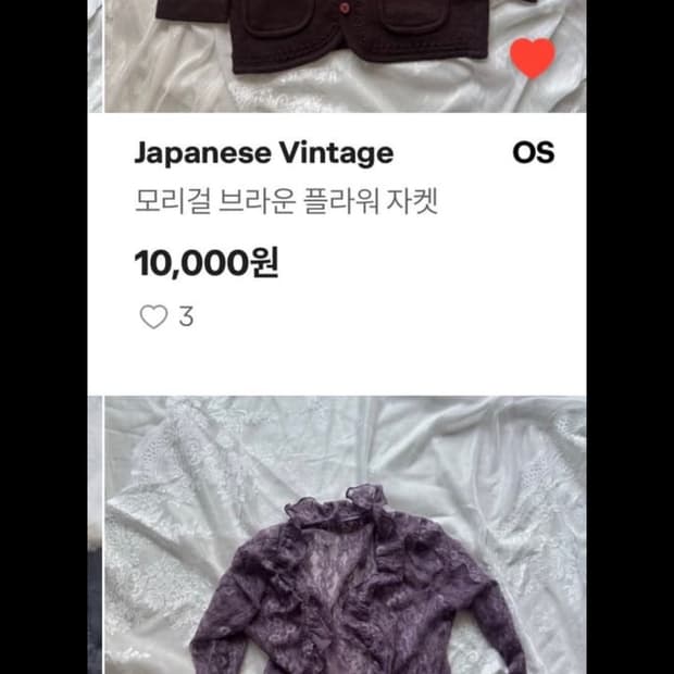 🪽결제창 🪽모리걸 플라워 자켓, 레이스 가디건
