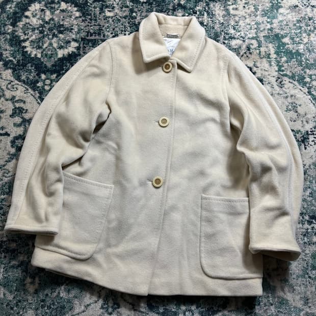 Maxmara 막스마라 아이보리 반 하프 코트 자켓(38)