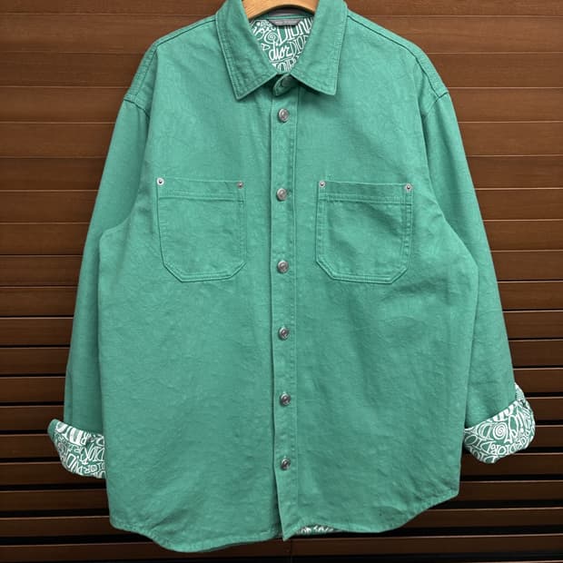 디올 x 숀스테이시 데님 워크셔츠