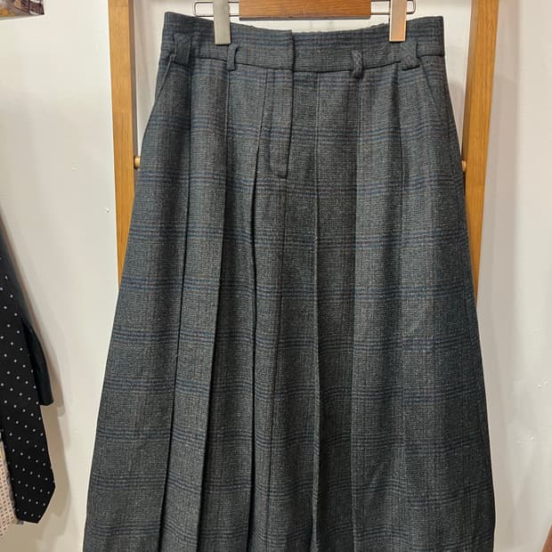 KARL LAGERFELD 빈티지 울 플리츠 스커트