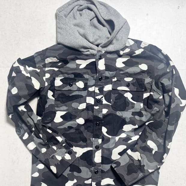 베이프 카모 후드 자켓
