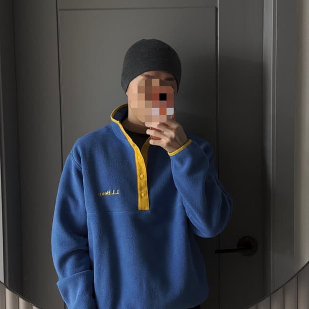 LL bean 엘엘빈 플리스 후리스 풀오버 블루 L사이즈 새상품