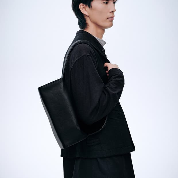 유스 티슈백 레더 블랙