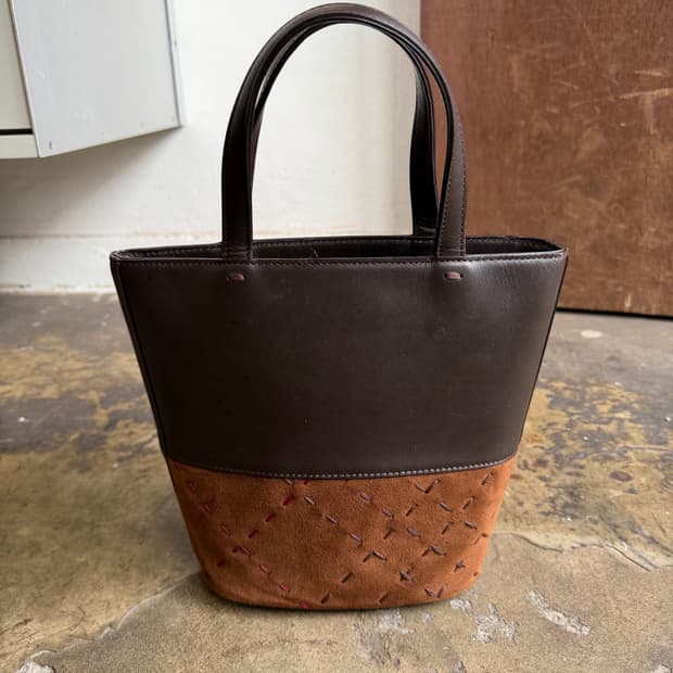 버버리 레더/스웨이드 토트백