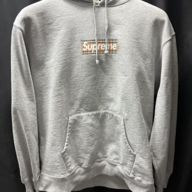 슈프림 버버리 후드 크림 구매 정품 L 사이즈