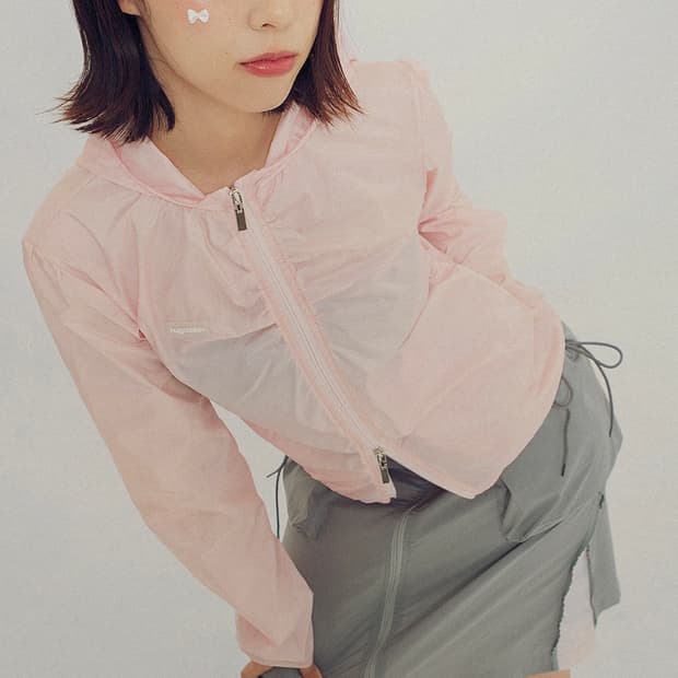 허그유어스킨 카고 미디 스커트 그레이