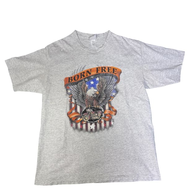빈티지 90s BORN FREE 이글바이크 티셔츠 XXL