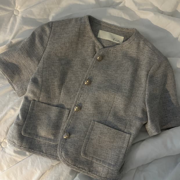 지컷 트위드 자켓