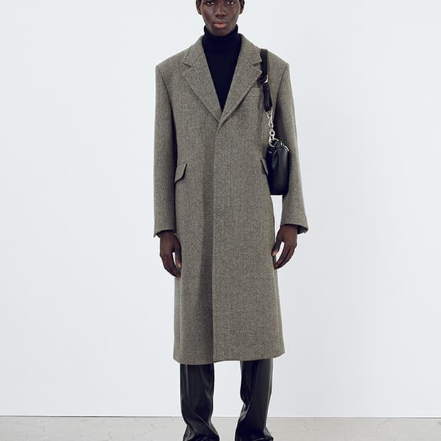 토니웩 24FW 헤링본 코트 M