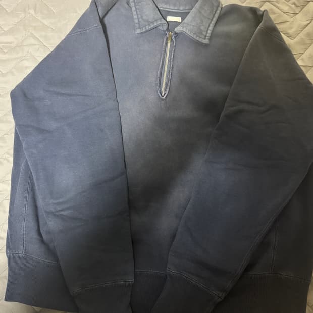 아프레쎄 하프집업 스웻셔츠 네이비 2사이즈