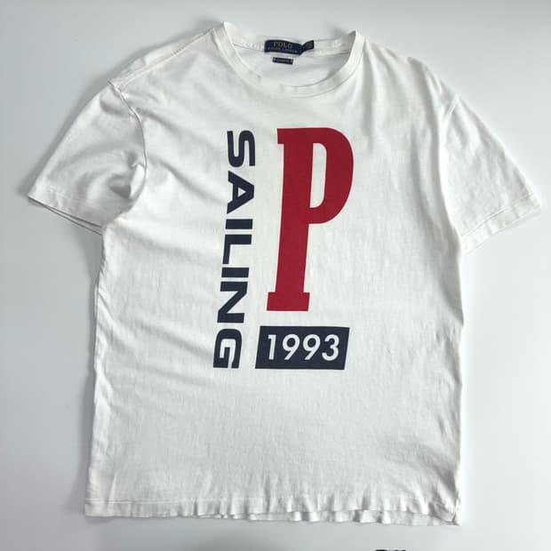 Polo  폴로 랄프로렌 세일링 1993 화이트 반팔티셔츠
