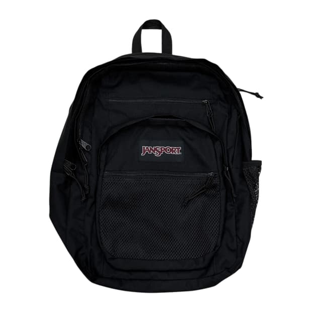 잔스포츠 빈티지 빅캠퍼스 메쉬 포켓 블랙 백팩 가방