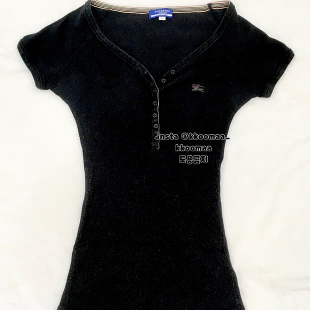 버버리 블루라벨 골지티 쫀쫀 티셔츠