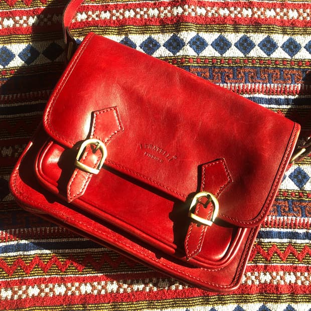 빈티지 이탈리아 레드 사첼백 크로스백