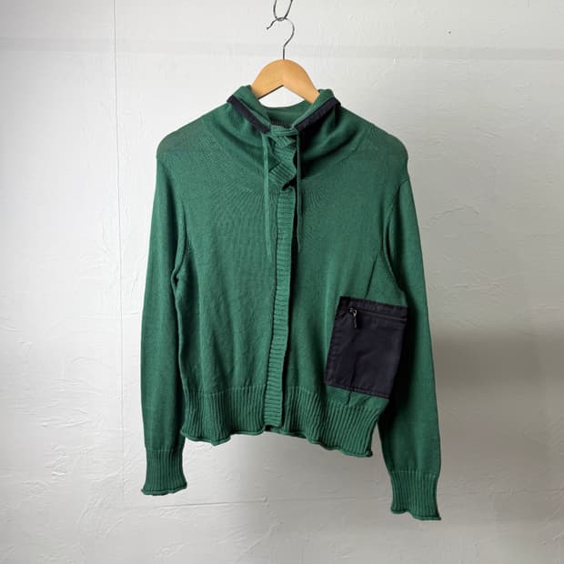 히로코 코시노 트렁크 하이넥 가디건