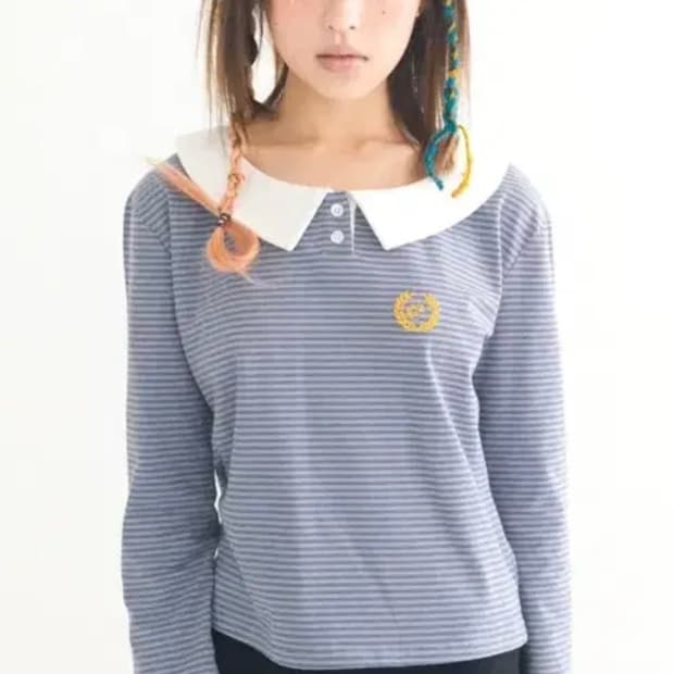 샵페어리 피터팬 컬러 스트라이프 탑