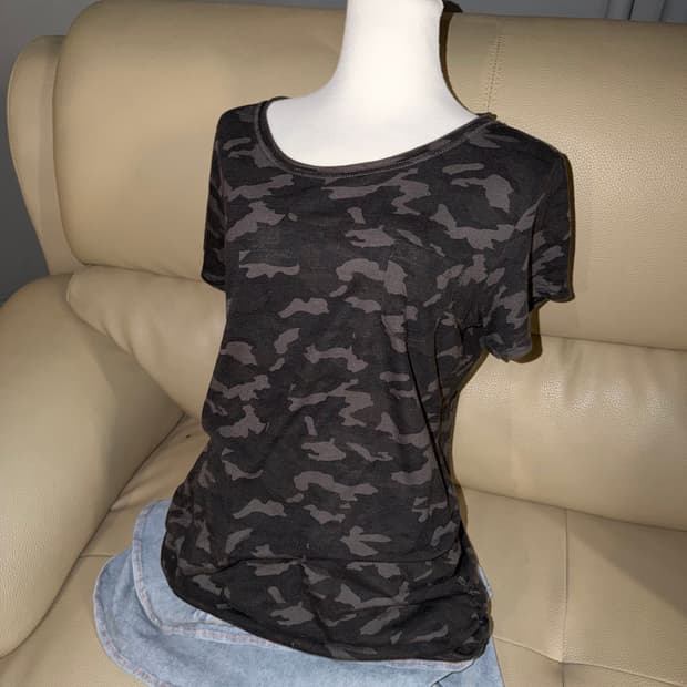 camo pattern minimal design top
