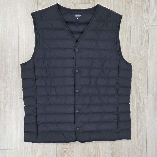 (새상품)무탠다드 V넥 베스트 덕다운 차콜그레이 XL, 105 유니클로