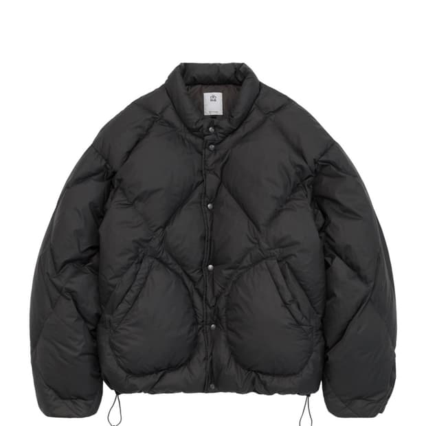 [3] 폴리테루 롬버스 다운 푸퍼 패딩 자켓 블랙 차콜