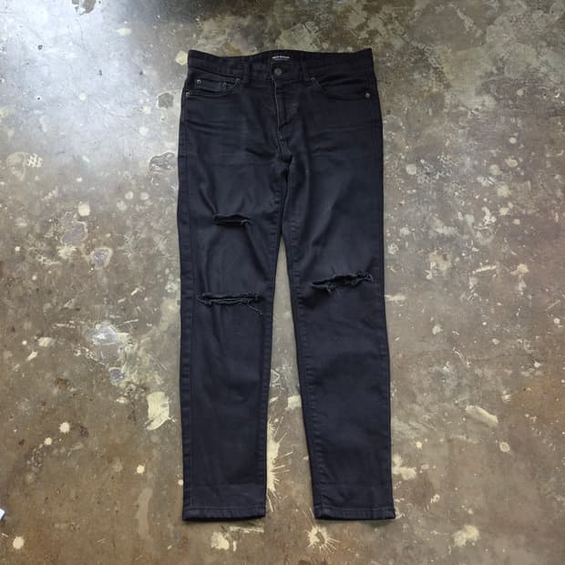 30) 피스워커 흑청 청바지 데님팬츠 블랙진