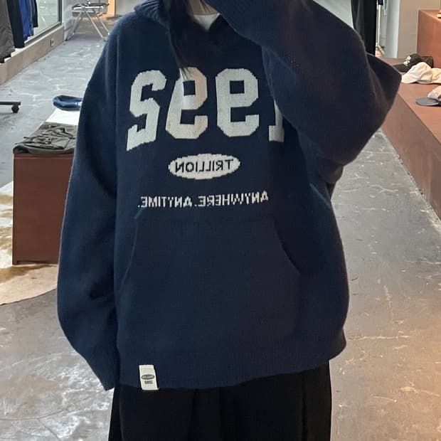 트릴리온 워셔블 1992 그래픽 자카드 후드니트 H2476