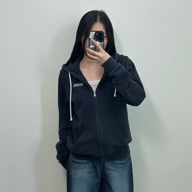 디키즈 자수로고 블랙 후드집업