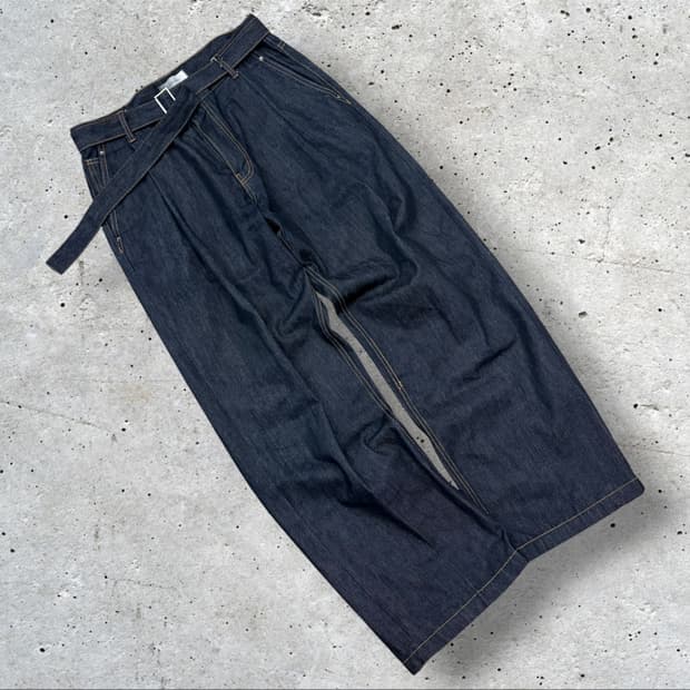 [50] 메종미네드 벨트 데님 와이드 팬츠 D420