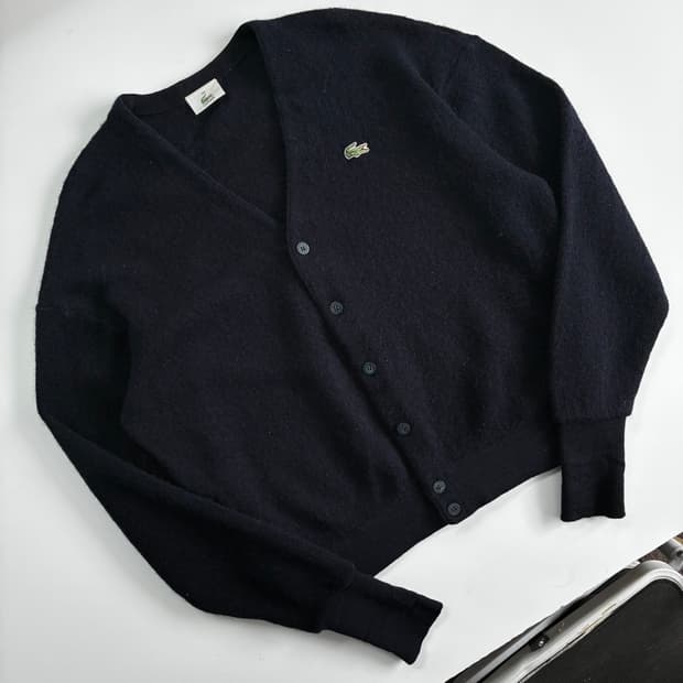 Lacoste  라코스테 자수 울 니트 가디건 