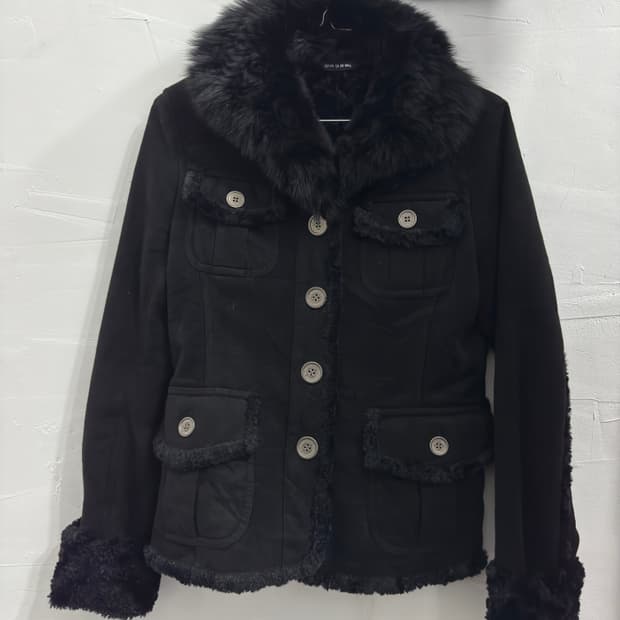 comme ca du mode faux fur design jacket