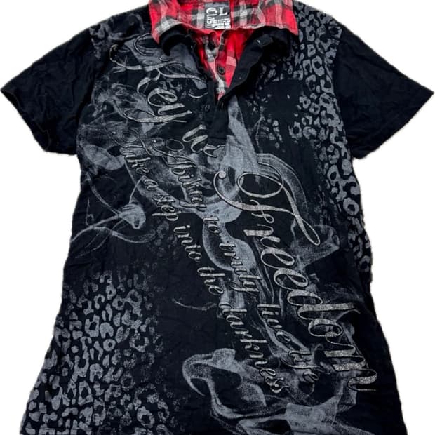 "Clash" 00's Design Check Layered Leopar