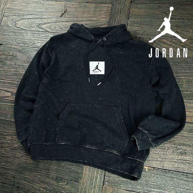 [나이키 조던] 로고 패치 빈티지 워시드 오버핏 후드티 M19534