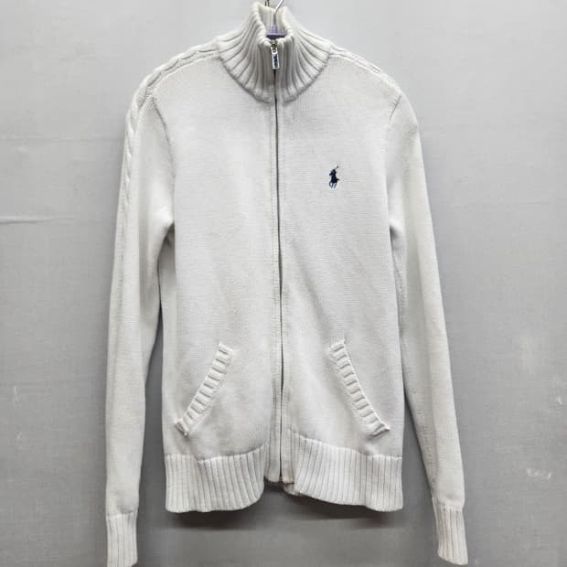 폴로 랄프로렌 로고 풀집업 니트  S