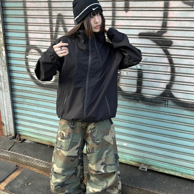 [unisex] 스톰가드 고어텍스 윈드브레이커-black