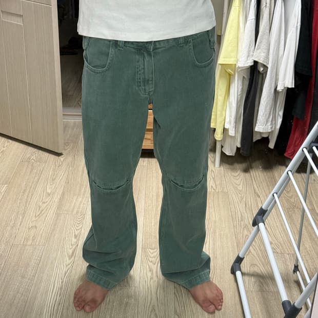 플라스틱프로덕트 MPa Bag Pants 에메랄드 s사이즈 팝니다.