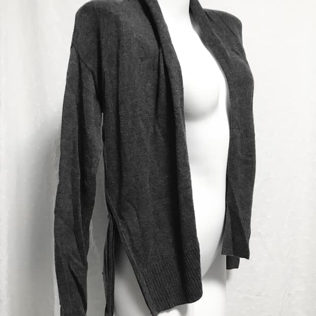 빈티지 아카이브 지퍼 디테일 니트 숄 가디건