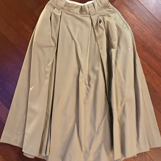 디키즈 x niko and 코튼 베이지 롱 스커트