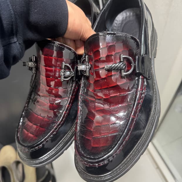 빈티지 악어가죽 로퍼