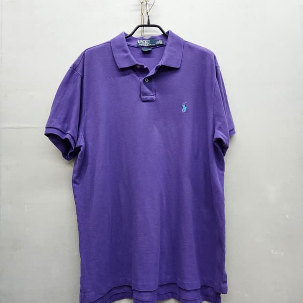 폴로랄프로렌 로고자수 퍼플 반팔카라 XL(XL)