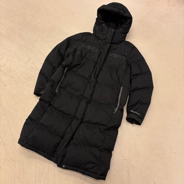 디스커버리 구스다운 빅로고 롱패딩