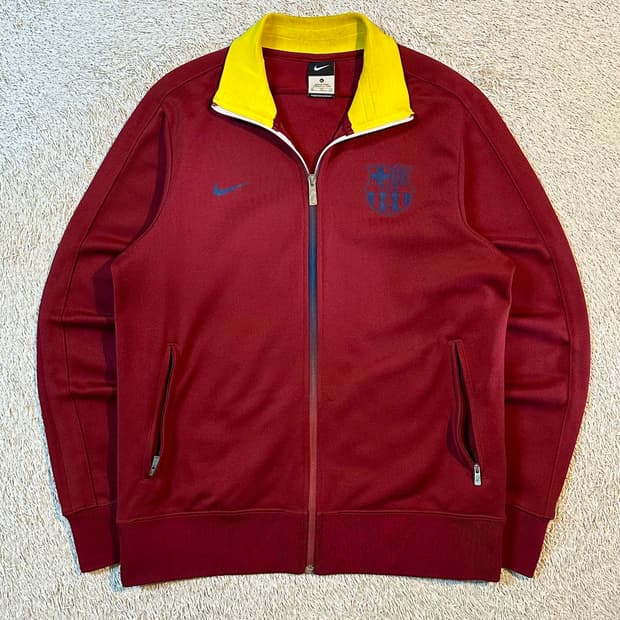 나이키 바르셀로나 BARCA 사이드라인 트랙탑 져지 버건디