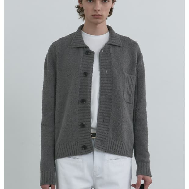 Aieul아이엘 cop knit cardigan grey 50사이즈