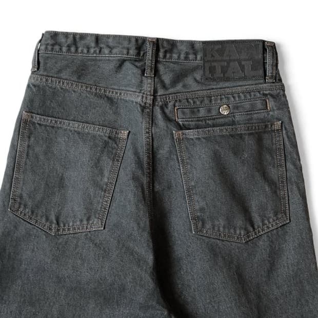 캐피탈 14oz 블랙x키나리 데님 포트 팬츠